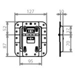 Adam Hall Heavy Duty Lid Stay in cranked-dish - Image 2