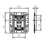 Adam Hall 90° click-stop lid stay - Image 2