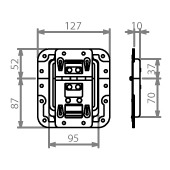 Adam Hall 90° click-stop lid stay - Image 2