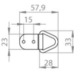 Adam Hall D-ring for mounting a shoulder strap, steel zinc - Image 2