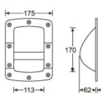 Adam Hall Steel bar handle (medium) - black - Image 2