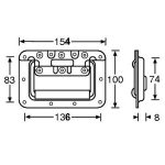 Adam Hall Rec. Sprung Handle - black - Image 2