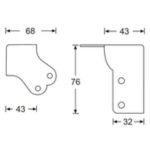 Adam Hall Medium flat corner with brace - Image 2
