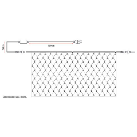 SHOWTEC LED Rubber Net Light 540 LEDWW 200x400cm, connectable - Image 4
