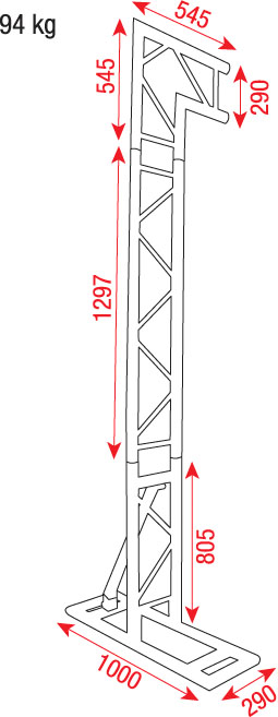 Showtec Mobile DJ Truss Stand - Image 5