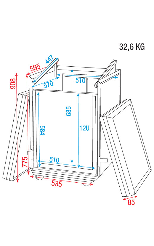 DAP Audio Rackcase with Topmounting 12U - Image 2