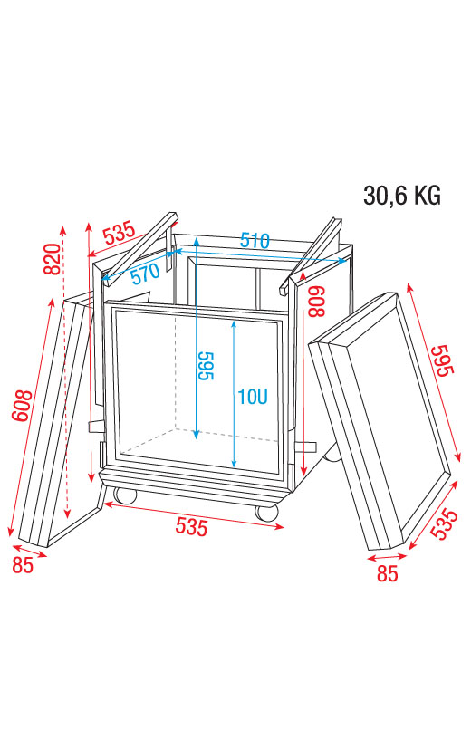 DAP Audio Rackcase with Topmounting 10U - Image 2