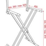 DAP Audio Keyboard Stand Double Layer MK II - Image 2