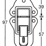 Adam Hall Padlocking Drawbolt - Image 2