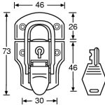 Adam Hall Medium Lock Drawbolt - Image 2