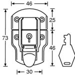 Adam Hall Medium Lock Drawbolt - Image 2