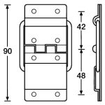 Adam Hall Heavy Strut Hinge - Image 2