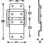 Adam Hall Large Strut Hinge - Image 2