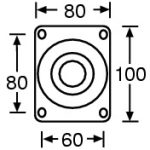 Adam Hall Swivel Castor 100 mm - Image 2