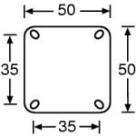 Adam Hall Swivel Castor 50 mm - Image 2