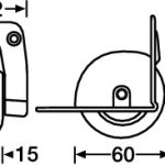 Adam Hall Recessed Castor - Image 2