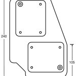 Adam Hall Castor Plate Right - Image 2