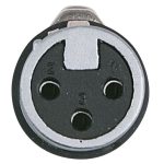DAP Audio XLR 3pole X-type Female nickel Black endcap - Image 2