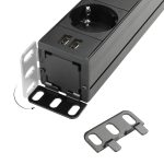 Adam Hall 8-Outlet 19" Rackmount Power Strip With Dual USB Charging Ports And On/Off Switch - Image 2