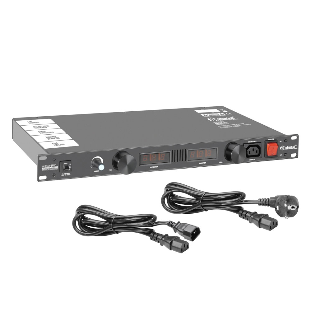 Adam Hall Power Conditioner with voltmeter and ammeter and rack lighting - Image 2